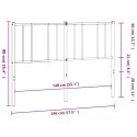 VidaXL Metalowe wymienne wezgłowie, czarne, 140 cm