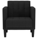 VidaXL Sofa Fotel z Podłokietnikami Czarny 53 cm Tkanina