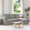 VidaXL Sofa Jasnoszary 198 x 134 x 80 cm Aksamit