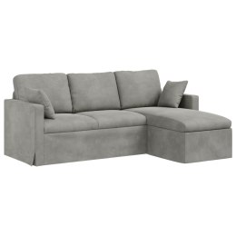 VidaXL Sofa Jasnoszary 198 x 134 x 80 cm Aksamit