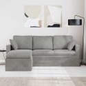 VidaXL Sofa Jasnoszary 198 x 134 x 80 cm Aksamit
