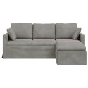 VidaXL Sofa Jasnoszary 198 x 134 x 80 cm Aksamit