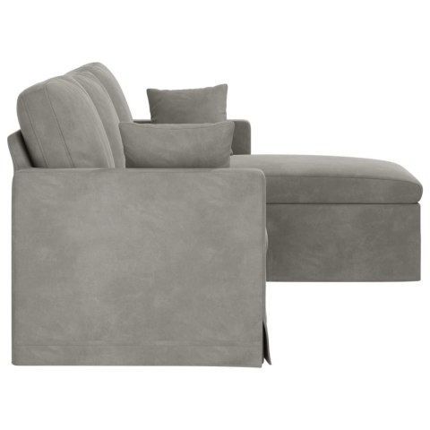 VidaXL Sofa Jasnoszary 198 x 134 x 80 cm Aksamit
