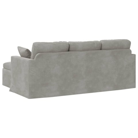 VidaXL Sofa Jasnoszary 198 x 134 x 80 cm Aksamit