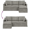 VidaXL Sofa Jasnoszary 198 x 134 x 80 cm Aksamit