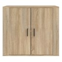 VidaXL Szafka, dąb sonoma, 80x33x70 cm, materiał drewnopochodny