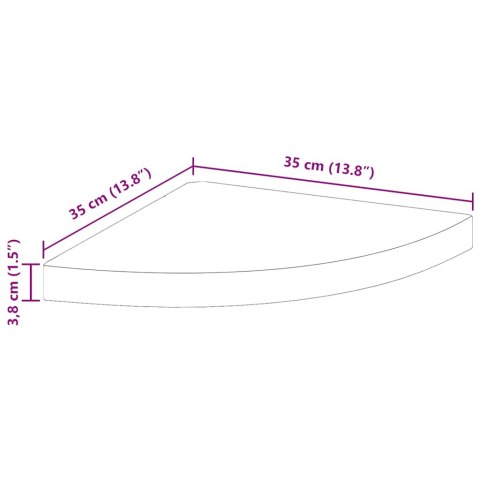VidaXL Narożna półka ścienna, wysoki połysk, czarna, 35x35x3,8 cm, MDF