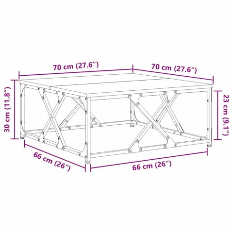STOLIK KAWOWY STARE DREWNO 70X 70X 30CM