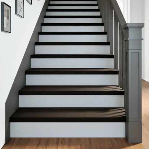 STOPNIE SCHODOWE 12 SZT. BRĄZOWE 100X25X2CM LITE DREWNO DĘBOWE