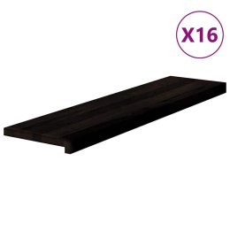STOPNIE SCHODOWE 16 SZT. BRĄZOWE 100X25X2CM LITE DREWNO DĘBOWE