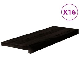STOPNIE SCHODOWE 16 SZT. BRĄZOWE 70X25X2CM LITE DREWNO DĘBOWE