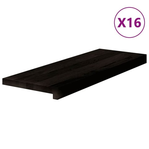 STOPNIE SCHODOWE 16 SZT. BRĄZOWE 70X25X2CM LITE DREWNO DĘBOWE