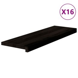 STOPNIE SCHODOWE 16 SZT. BRĄZOWE 80X25X2CM LITE DREWNO DĘBOWE