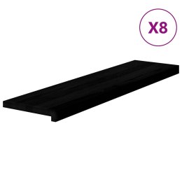 STOPNIE SCHODOWE 8 SZT. BRĄZOWE 100X25X2CM LITE DREWNO DĘBOWE
