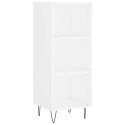 VidaXL Wysoka szafka, biała, 34,5x34x180 cm, materiał drewnopochodny