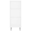 VidaXL Wysoka szafka, biała, 34,5x34x180 cm, materiał drewnopochodny