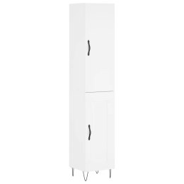 VidaXL Wysoka szafka, biała, 34,5x34x180 cm, materiał drewnopochodny