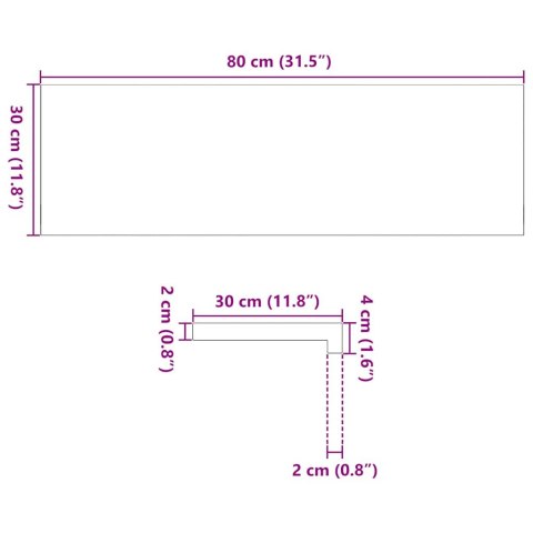 STOPNIE SCHODOWE 16 SZT. BRĄZOWE 80X30X2CM LITE DREWNO DĘBOWE