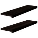 STOPNIE SCHODOWE 2 SZT. BRĄZOWE 90X30X2CM LITE DREWNO DĘBOWE