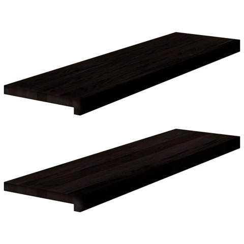 STOPNIE SCHODOWE 2 SZT. BRĄZOWE 90X30X2CM LITE DREWNO DĘBOWE