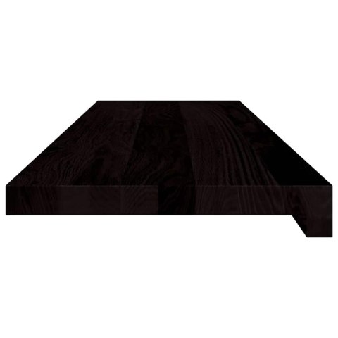 STOPNIE SCHODOWE 2 SZT. BRĄZOWE 90X30X2CM LITE DREWNO DĘBOWE