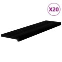 STOPNIE SCHODOWE 20 SZT. BRĄZOWE 100X30X2CM LITE DREWNO DĘBOWE