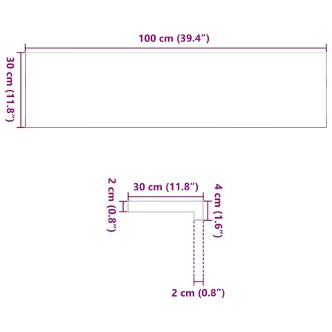 STOPNIE SCHODOWE 20 SZT. BRĄZOWE 100X30X2CM LITE DREWNO DĘBOWE