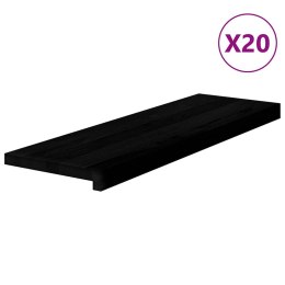 STOPNIE SCHODOWE 20 SZT. BRĄZOWE 80X30X2CM LITE DREWNO DĘBOWE