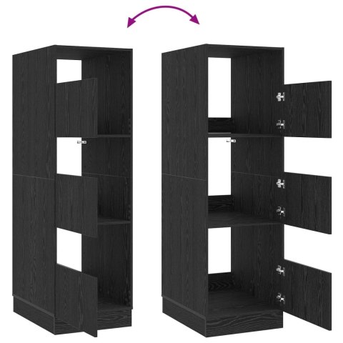 SZAFKA DO PRANIA Z PRZECHOWYWANIEM CZARNY DĄB 50X 68X 162CM