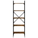 VidaXL 5-poziomowy regał na książki, przydymiony dąb, 56x31,5x174 cm