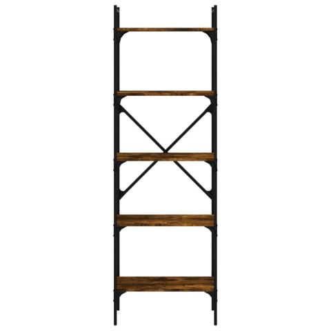 VidaXL 5-poziomowy regał na książki, przydymiony dąb, 56x31,5x174 cm