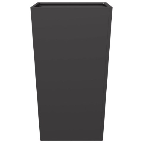 VidaXL Donice ogrodowe, 2 szt., czarne, 45x45x75 cm, stalowe
