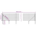 VidaXL Ogrodzenie z siatki, z kotwami, zielone, 1,1x10 m