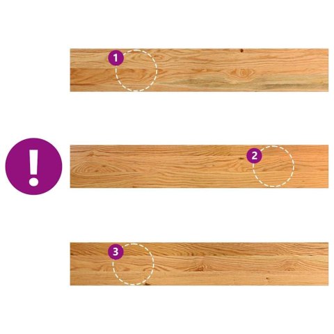 PARAPETY 2 SZT. JASNOBRĄZOWY 90X15X2CM LITE DREWNO DĘBOWE