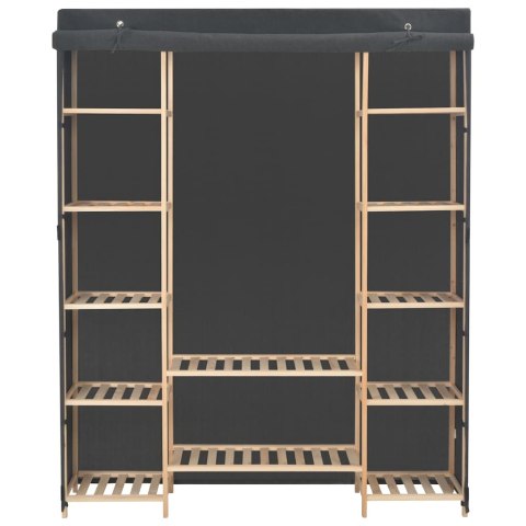 VidaXL Szafa, szara, 135 x 40 x 170 cm, materiałowa