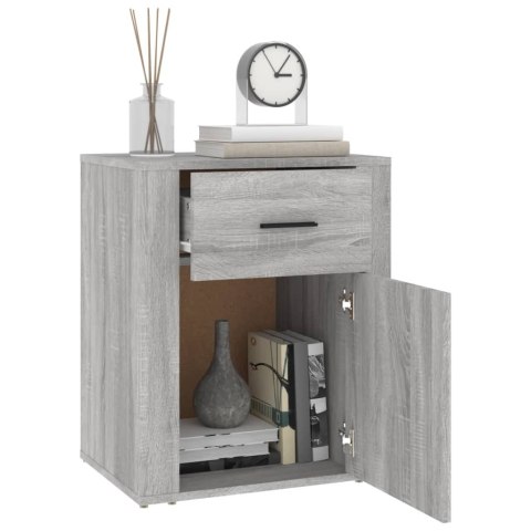 VidaXL Szafka nocna, szary dąb sonoma, 50x36x60 cm
