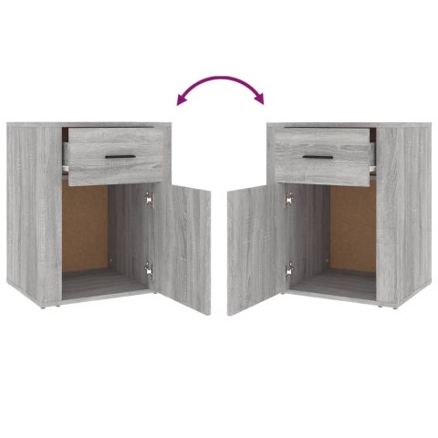 VidaXL Szafka nocna, szary dąb sonoma, 50x36x60 cm