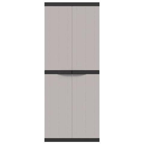 VidaXL Szafka ogrodowa, szaro-czarna, 65x37x165 cm, PP