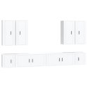 VidaXL 8-częściowy zestaw szafek telewizyjnych, biały