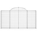 KOSZE GABIONOWE 5 SZT 200X30X100/120CM GALWANIZOWANE ŻELAZO