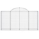 KOSZE GABIONOWE 6 SZT 200X30X100/120CM GALWANIZOWANE ŻELAZO