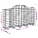 KOSZE GABIONOWE 6 SZT 200X30X100/120CM GALWANIZOWANE ŻELAZO