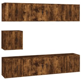 VidaXL Zestaw 7 szafek TV, przydymiony dąb, materiał drewnopochodny