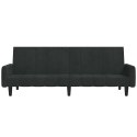 VidaXL 2-osobowa kanapa, czarna, tapicerowana aksamitem