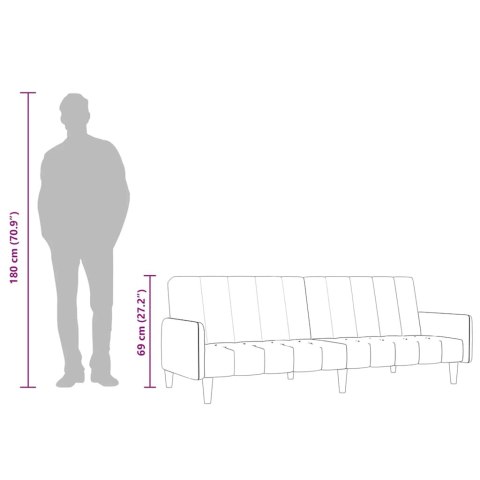 VidaXL 2-osobowa kanapa, czarna, tapicerowana aksamitem