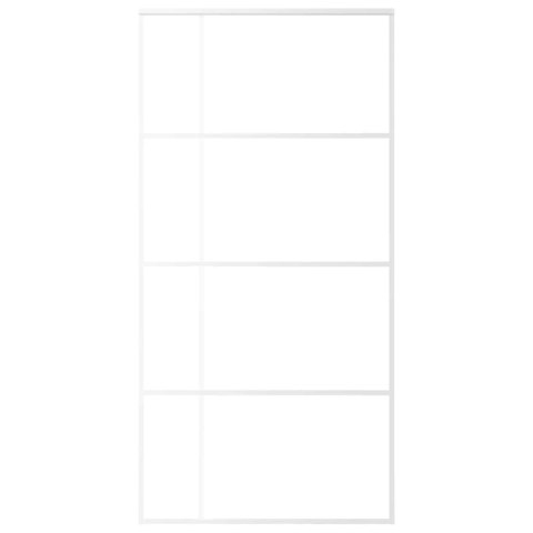DRZWI PRZESUWNE SZKŁO ESG I ALUMINIUM 102,5X205CM BIAŁE