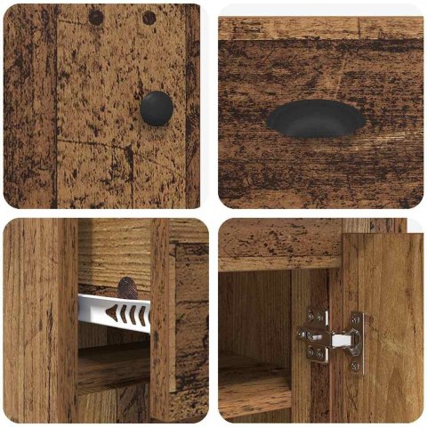 VidaXL Highboard z szufladą Stare drewno 70 x 35,5 x 67,5 cm