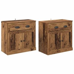 VidaXL Komody z szufladą 2 pcs Stare drewno 70 x 35,5 x 67,5 cm
