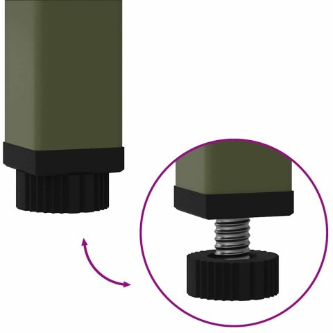 VidaXL Podwyższona doniczka ogrodowa oliwkowy 60 x 26 x 45 cm Stal