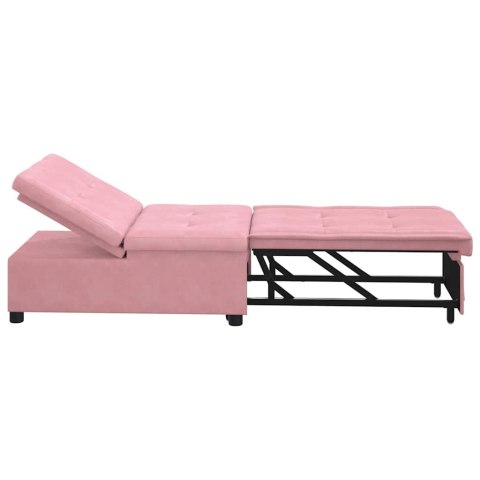 VidaXL Sofa Bed Różowy 194 x 67 x 82 cm Aksamit